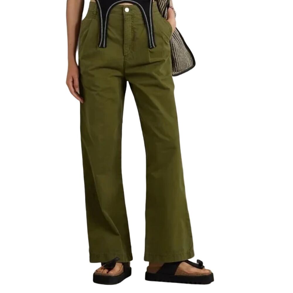 Frame Pleated Cotton Twill Pants